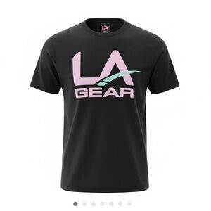 Vintage LA GEAR Forever 21 Mens Medium Black Purple t Shirt. 90’s Style